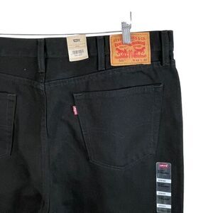 NEW Levis 516 Straight Jeans Mens 40x30 Black Denim 100%‎ Cotton Dark Wash